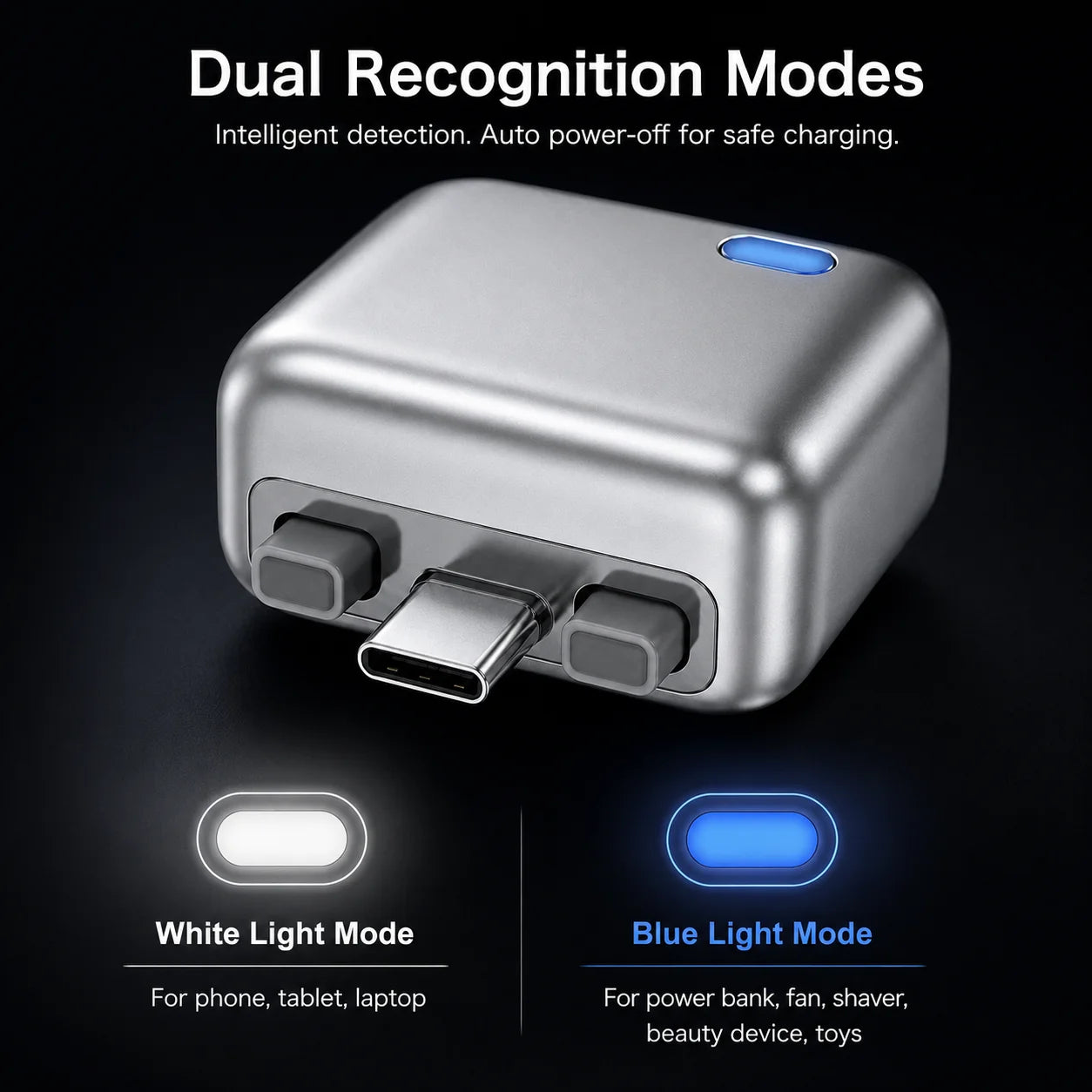 140W USB C Auto Power Off Charging Adapter Dual Ejector Pins Type C Fast Charge Smart Disconnect Plug for Phone Tablet Laptop
