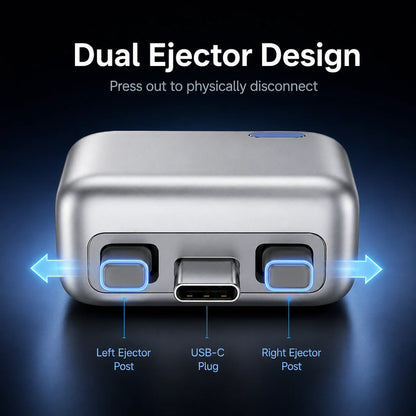 140W USB C Auto Power Off Charging Adapter Dual Ejector Pins Type C Fast Charge Smart Disconnect Plug for Phone Tablet Laptop
